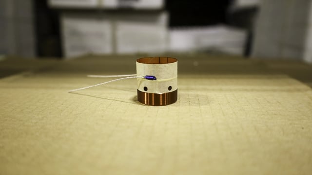 the voice coil of a loudspeaker