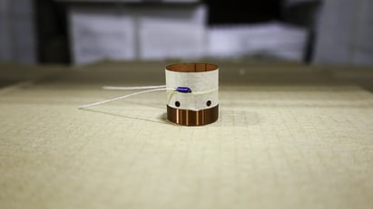 the voice coil of a loudspeaker