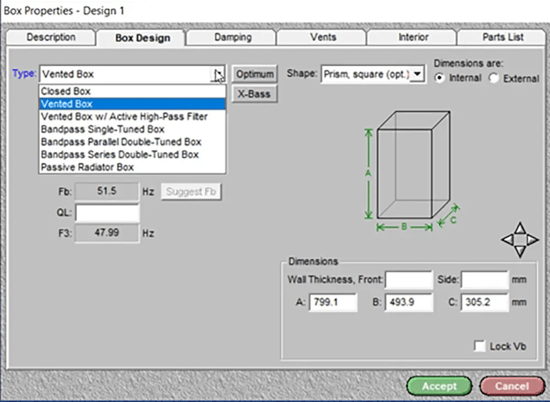 enclosure dimensions