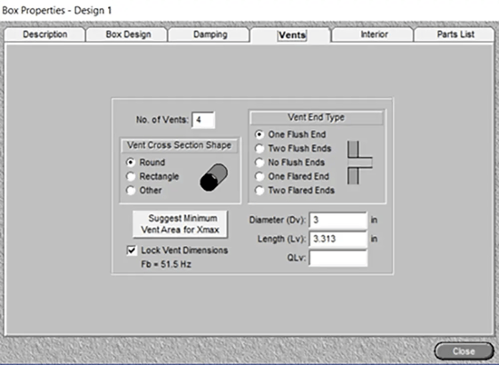 vent settings