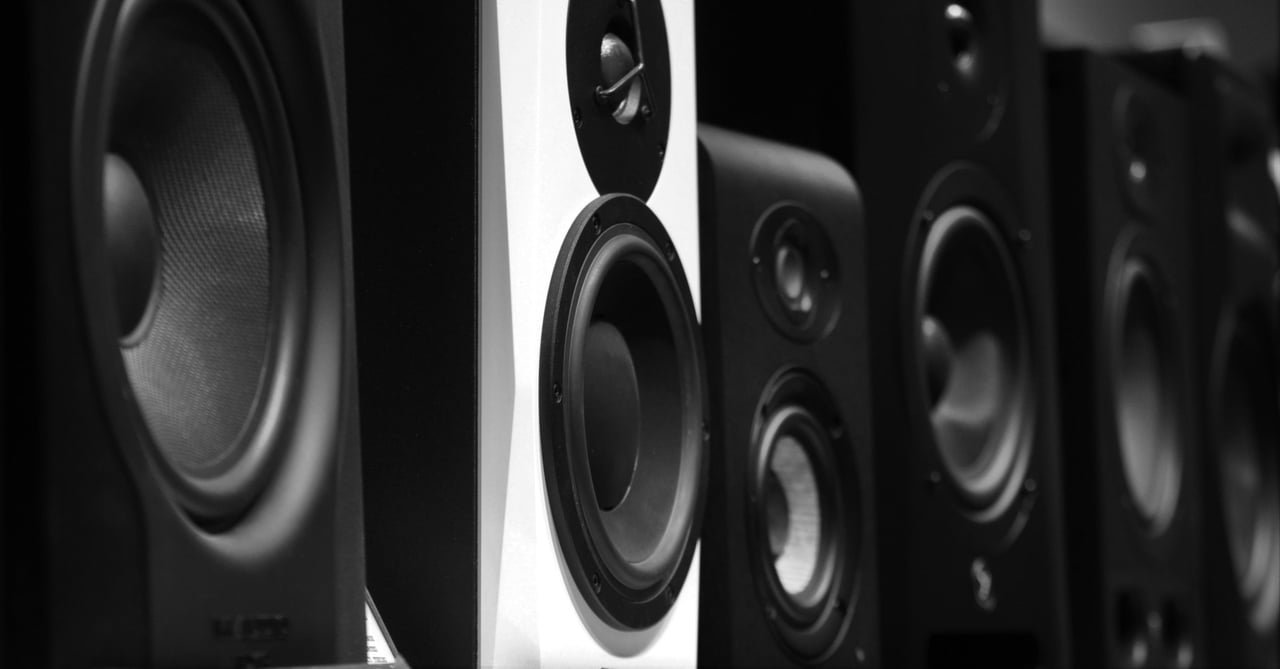Loudspeakers being prepared for shipping